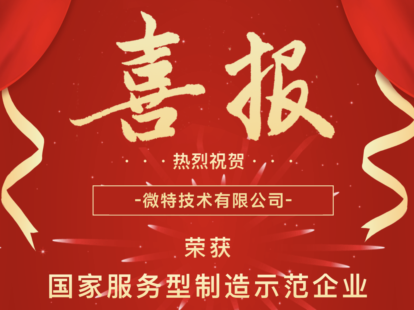 國家級榮譽！微特榮獲國家服務型制造示范企業(yè)
